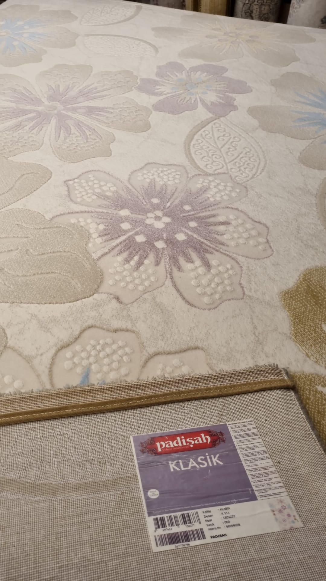 Dekhera Halı Klasik K511 Lila Akrilik Halı 150X230