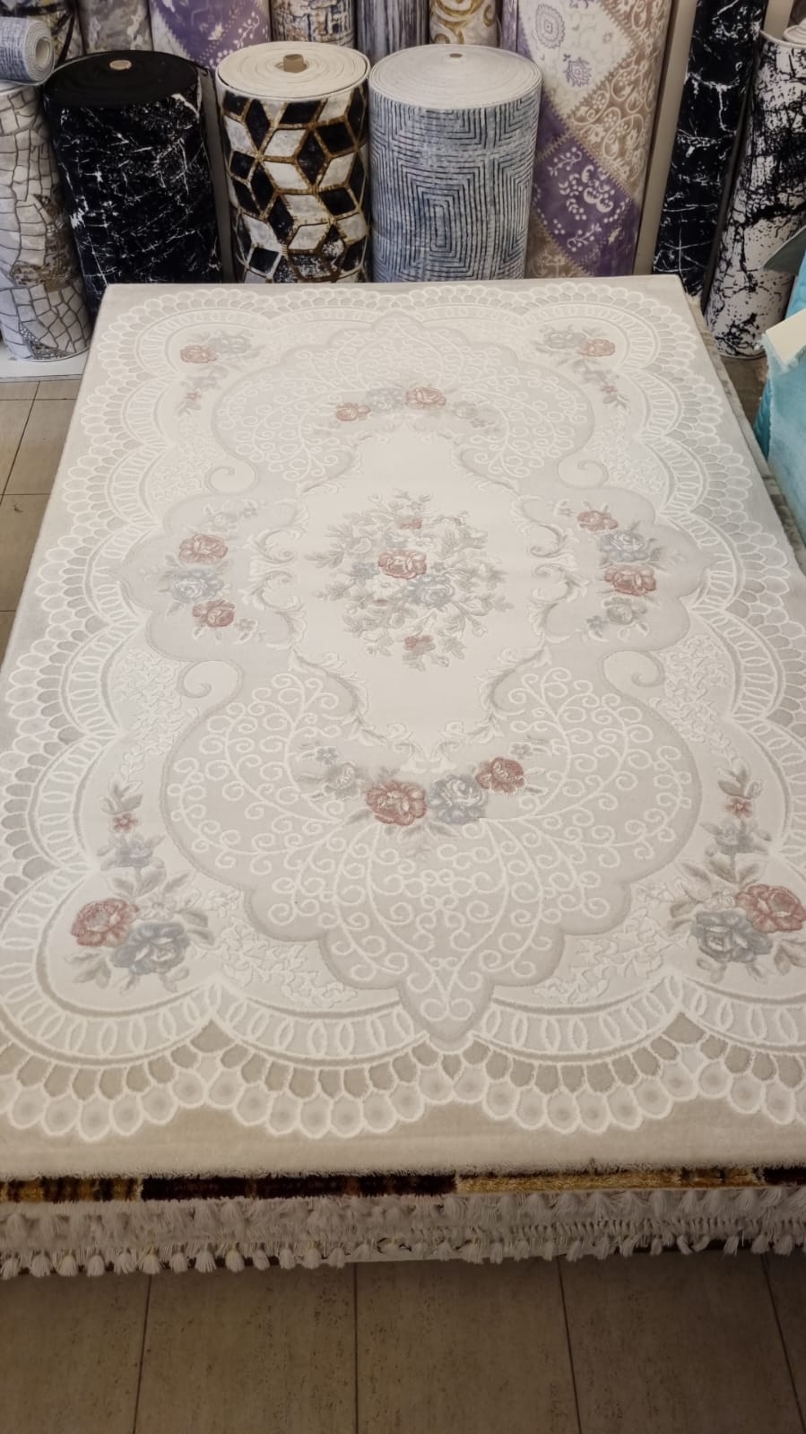 Dekhera Halı Resital Rs07 Pembe Akrilik Halı 150X230