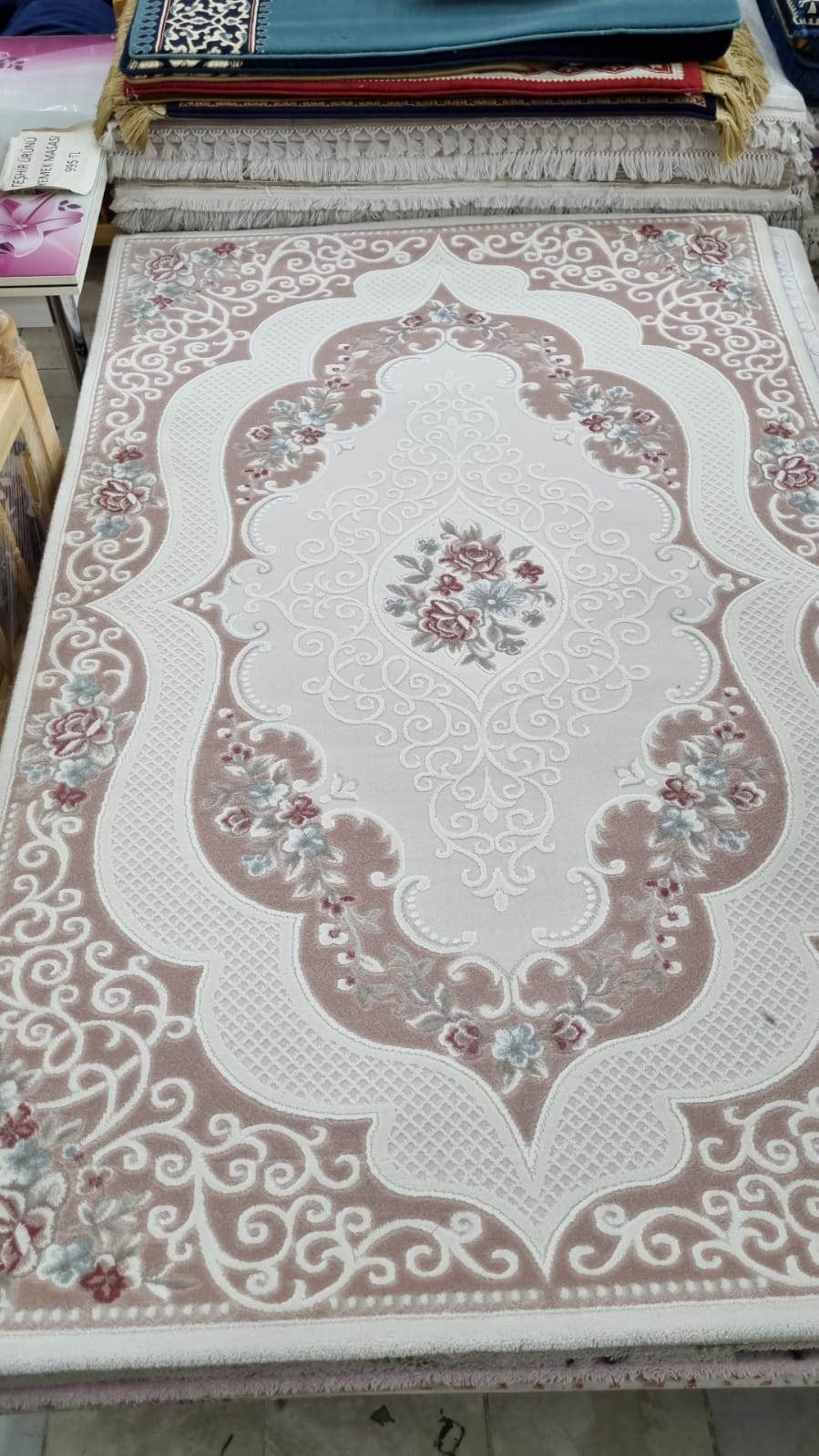 Dekhera Halı Resital Rs08 Pembe Akrilik Halı 150X230