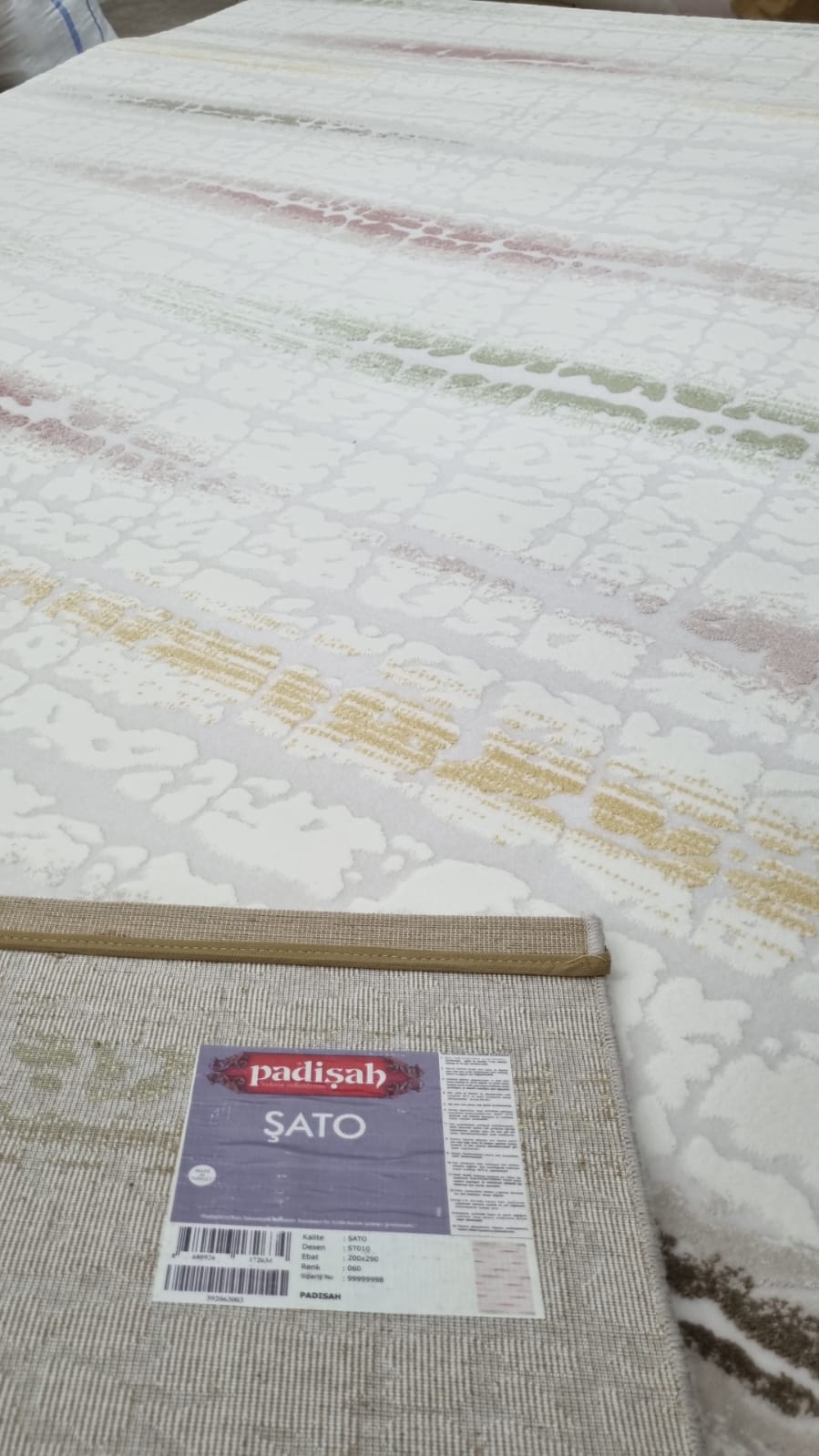 Dekhera Şato St10 Krem Pembe Akrilik Halı 200X290