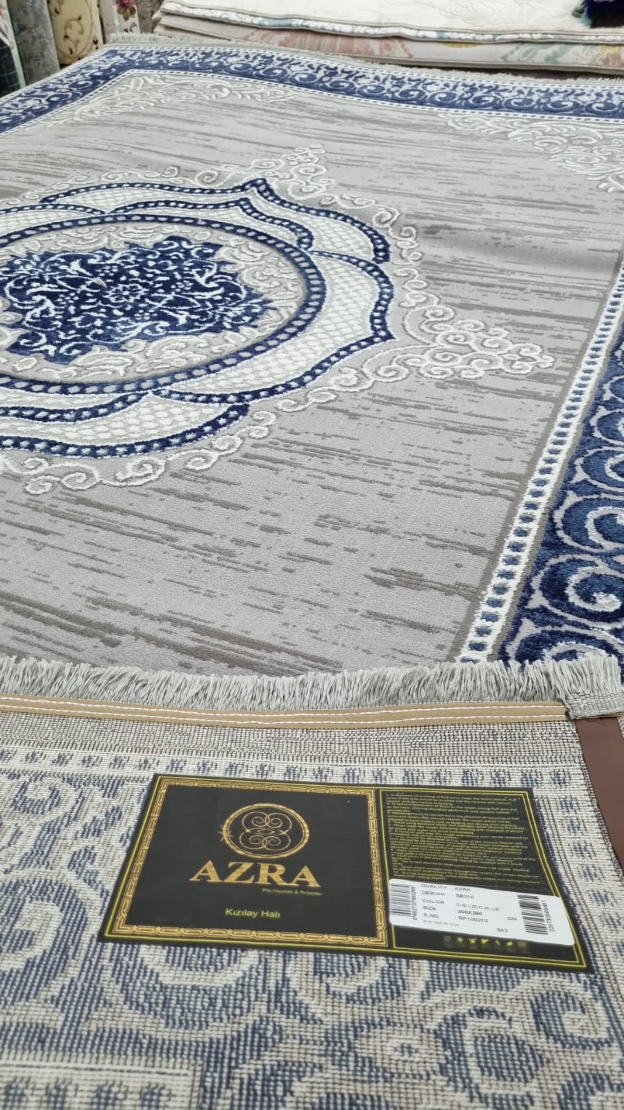 Festival Halı Azra 310 Mavi Polyester Halı 200X290