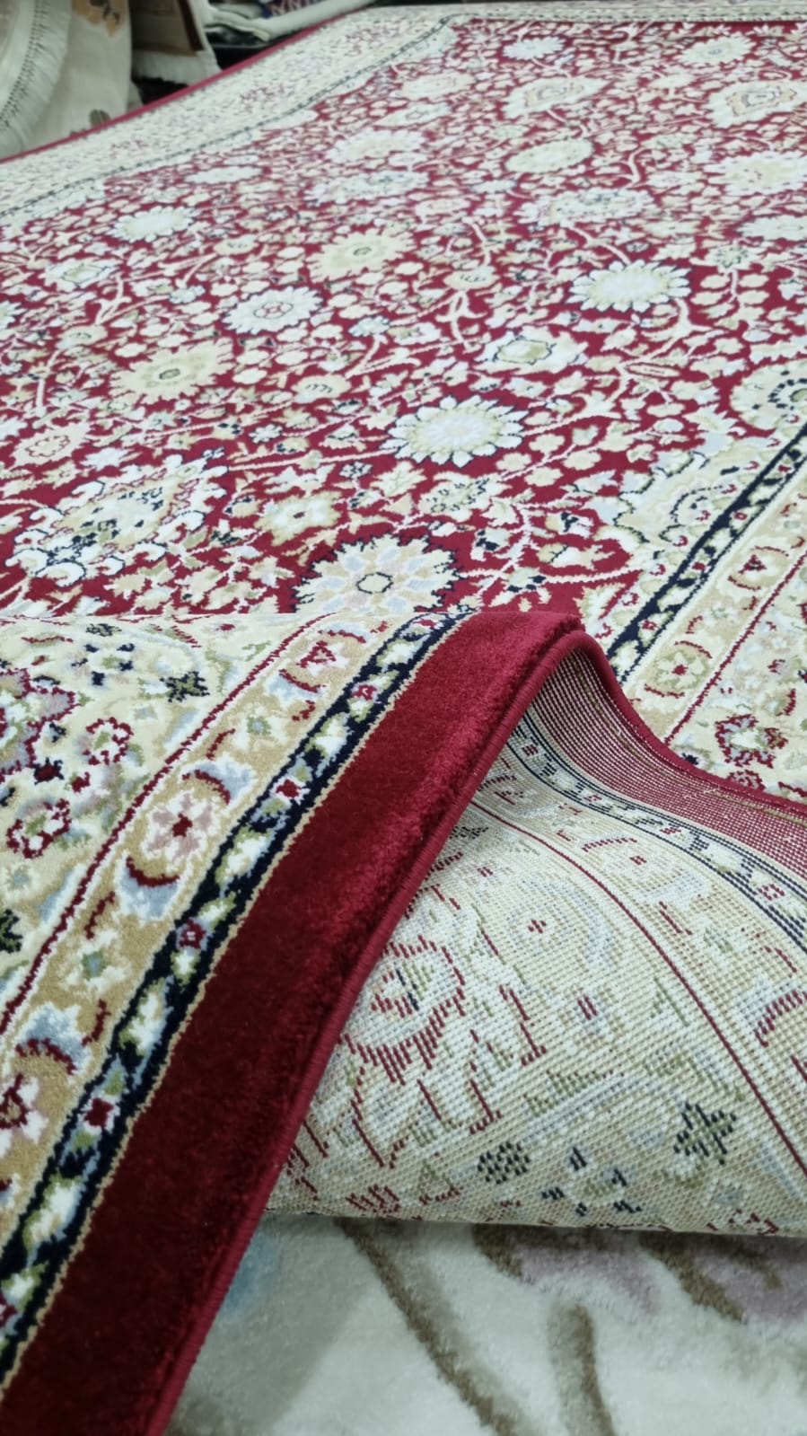 Saray saltanat 12560 vişne polyester halı 170x280 2 Modeli Uygun Fiyata Dekhera'da
