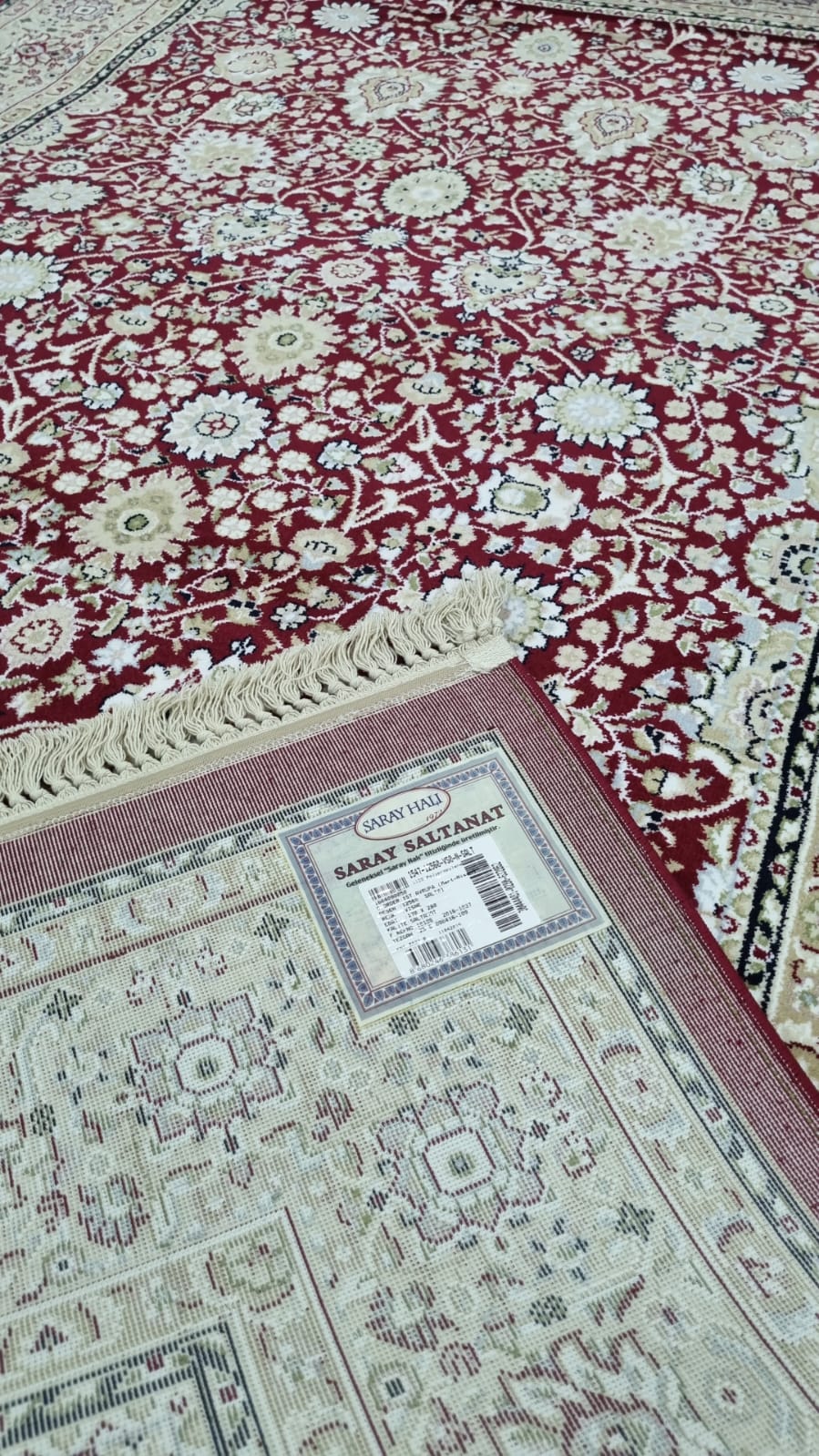 Saray saltanat 12560 vişne polyester halı 170x280 3 Modeli Uygun Fiyata Dekhera'da