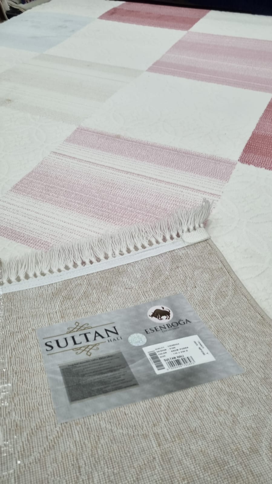 Sultan Esenboğa 6100 Krem pudra polyester halı 170x250 4 Modeli Uygun Fiyata Dekhera'da