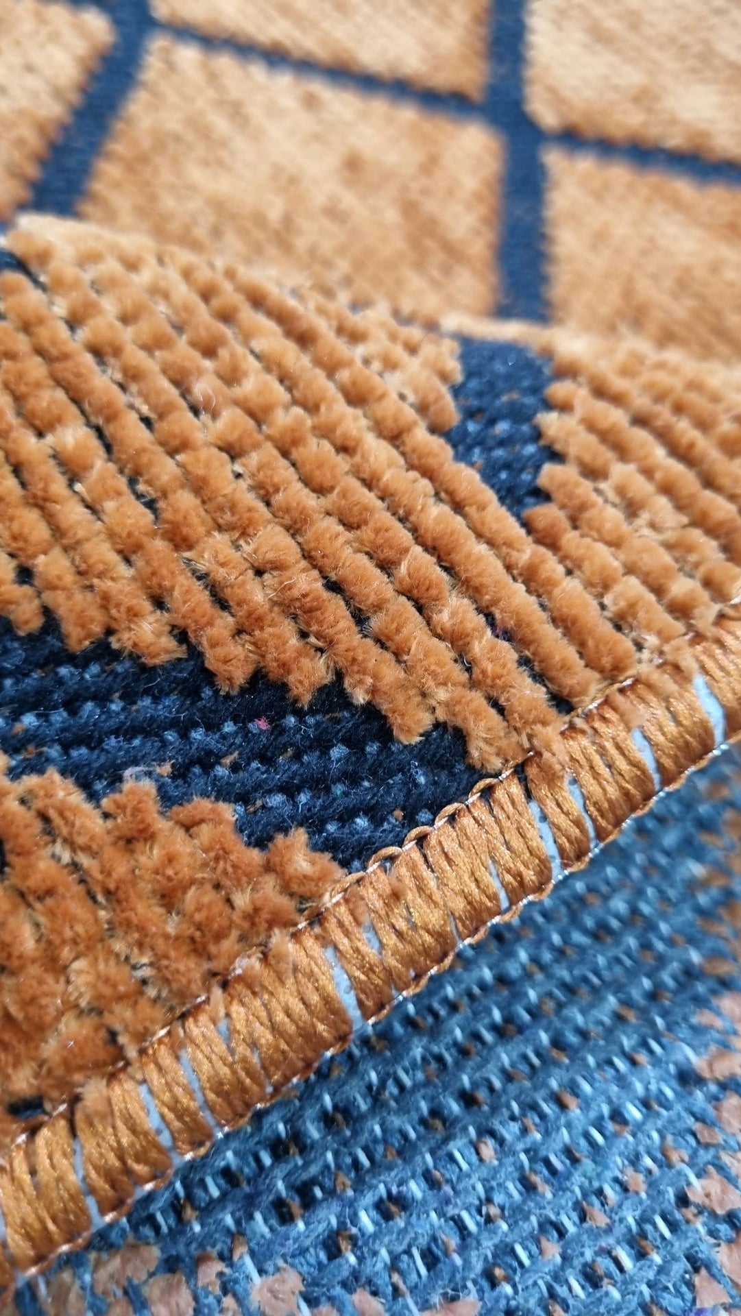 Dekhera Shiny İskandinav Kilim 7310 Terra Turuncu-3 Salon Mutfak Koridor Yatak Odası Kesme Yolluk