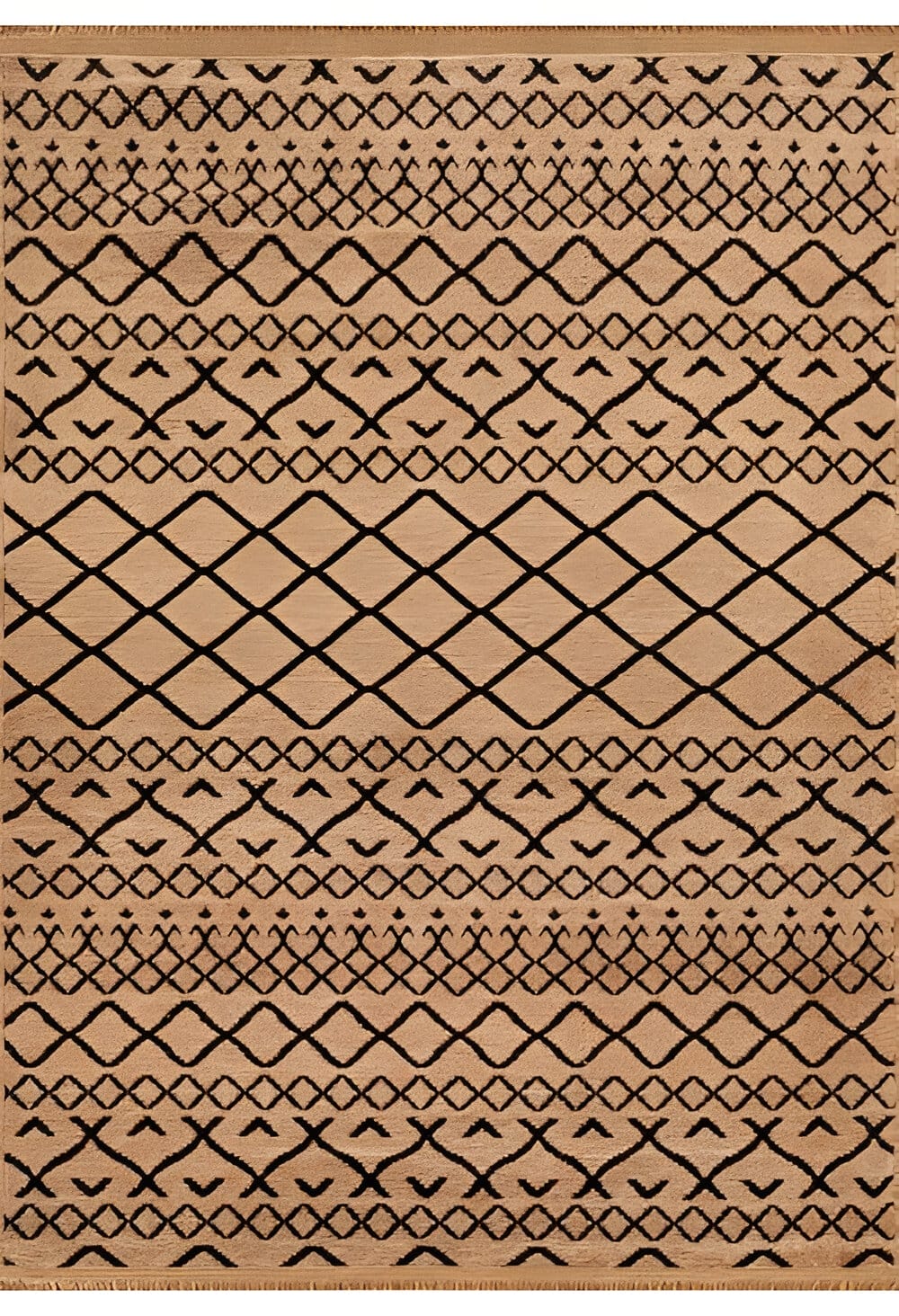 Dekhera Shiny İskandinav Kilim 7313 Cappuccino-1 Salon Mutfak Koridor Yatak Odası Kesme Yolluk