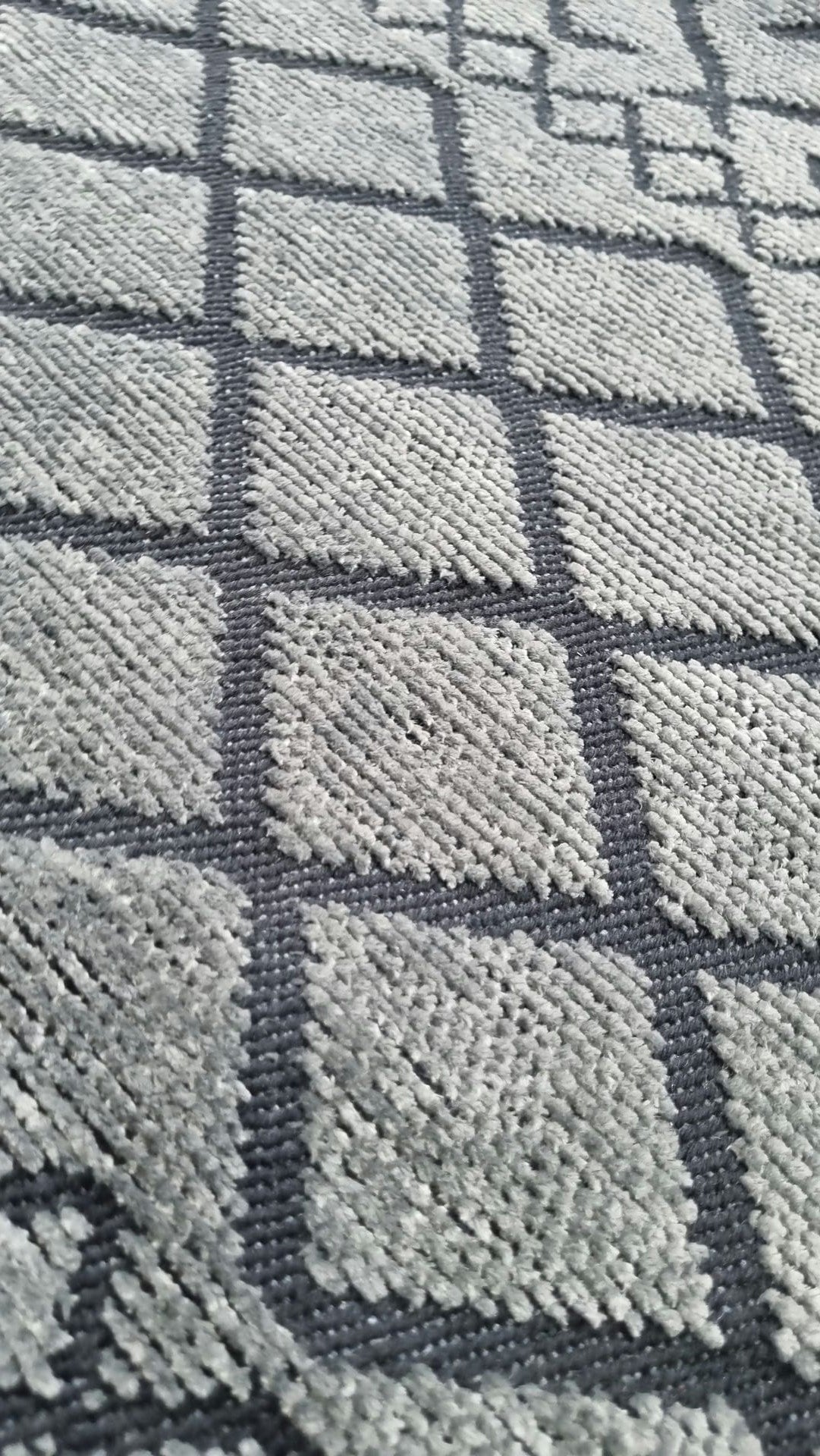 Dekhera Shiny İskandinav Kilim 7315 Gri-2 Salon Mutfak Koridor Yatak Odası Kesme Yolluk