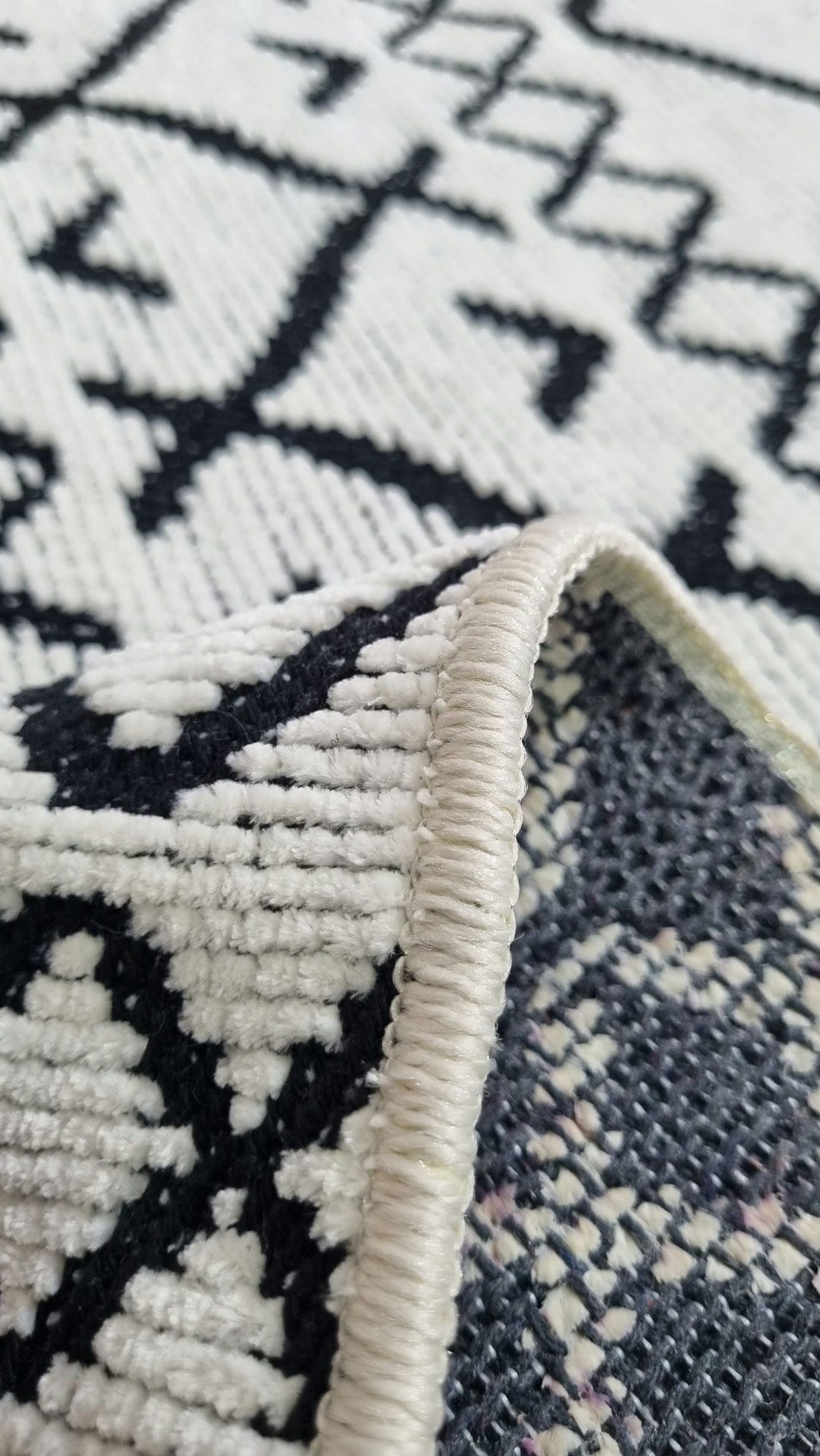Dekhera Shiny İskandinav Kilim 7319 Beyaz-4 Salon Mutfak Koridor Yatak Odası Kesme Yolluk