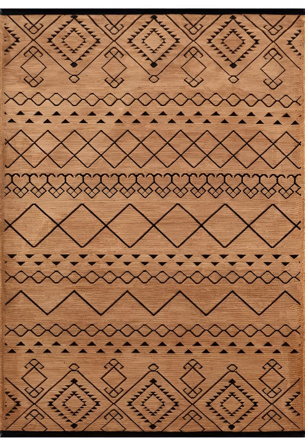 Dekhera Ahsen İskandinav Kilim 331 Hardal-1 Salon Mutfak Koridor Yatak Odası Kesme Yolluk