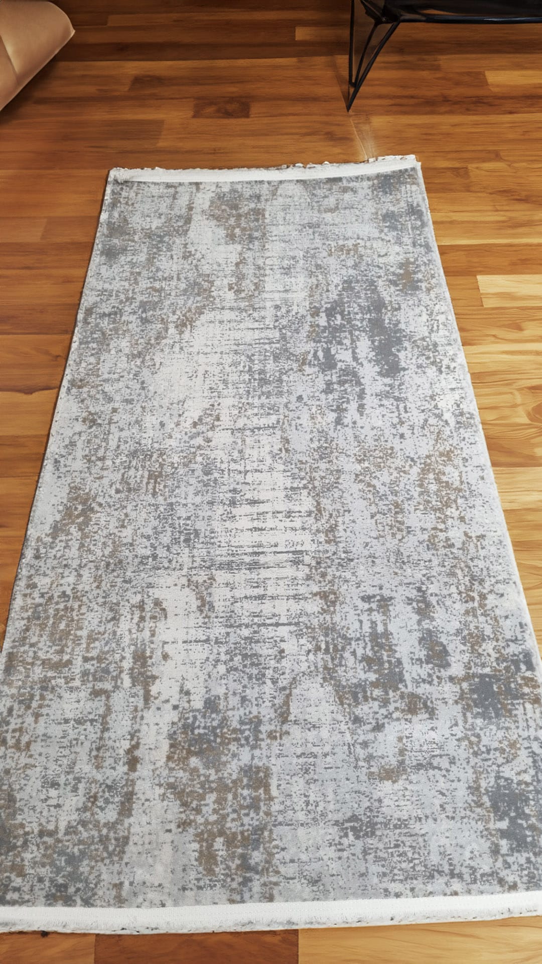 Dekhera Colorida Modern Dokuma Hali 9537 Gri Bej-2 Salon Mutfak Koridor Yatak Odası Kesme Yolluk