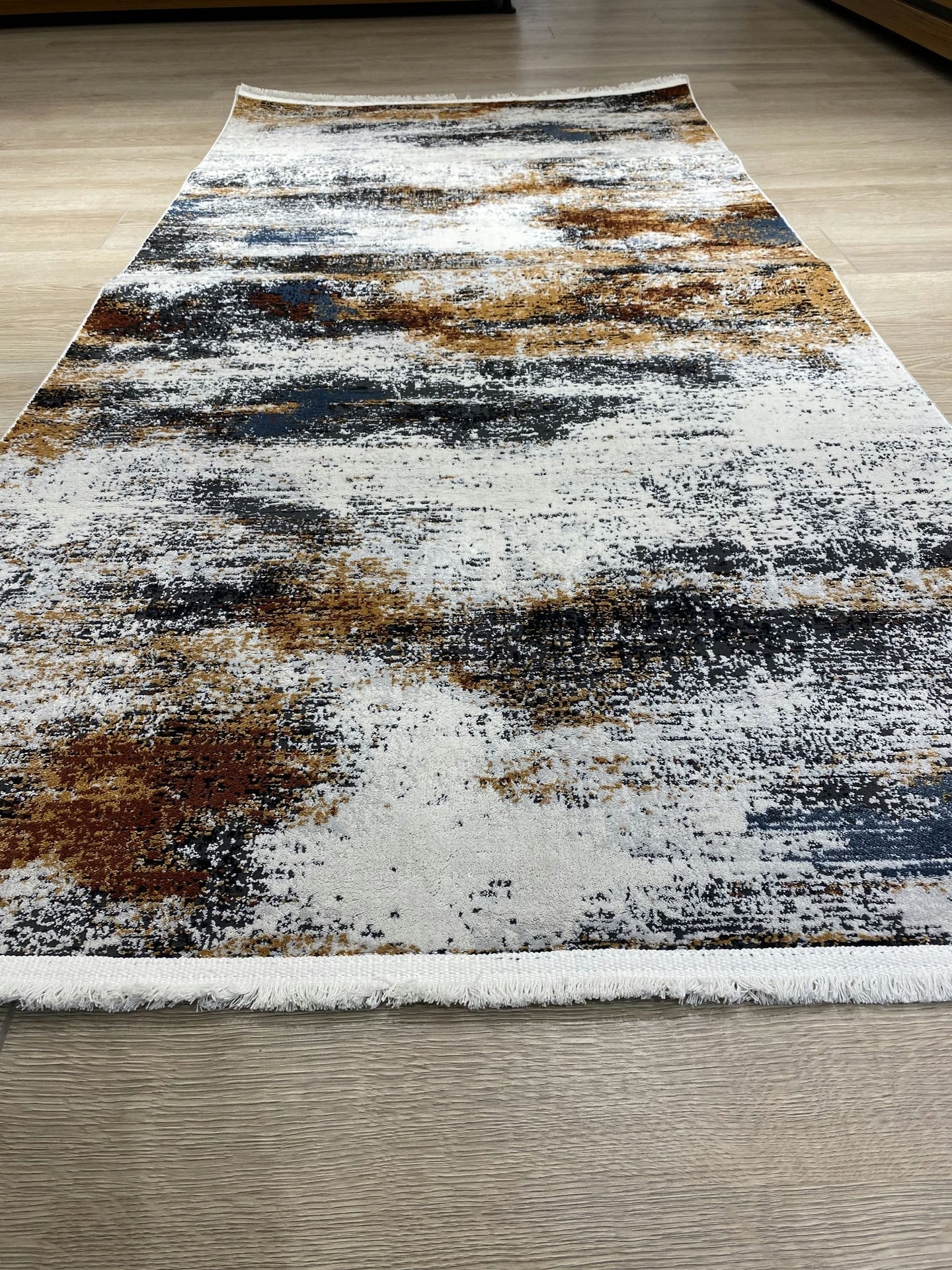 Dekhera Colorida Modern Dokuma Hali 9593 Krem Turuncu-5 Salon Mutfak Koridor Yatak Odası Kesme Yolluk