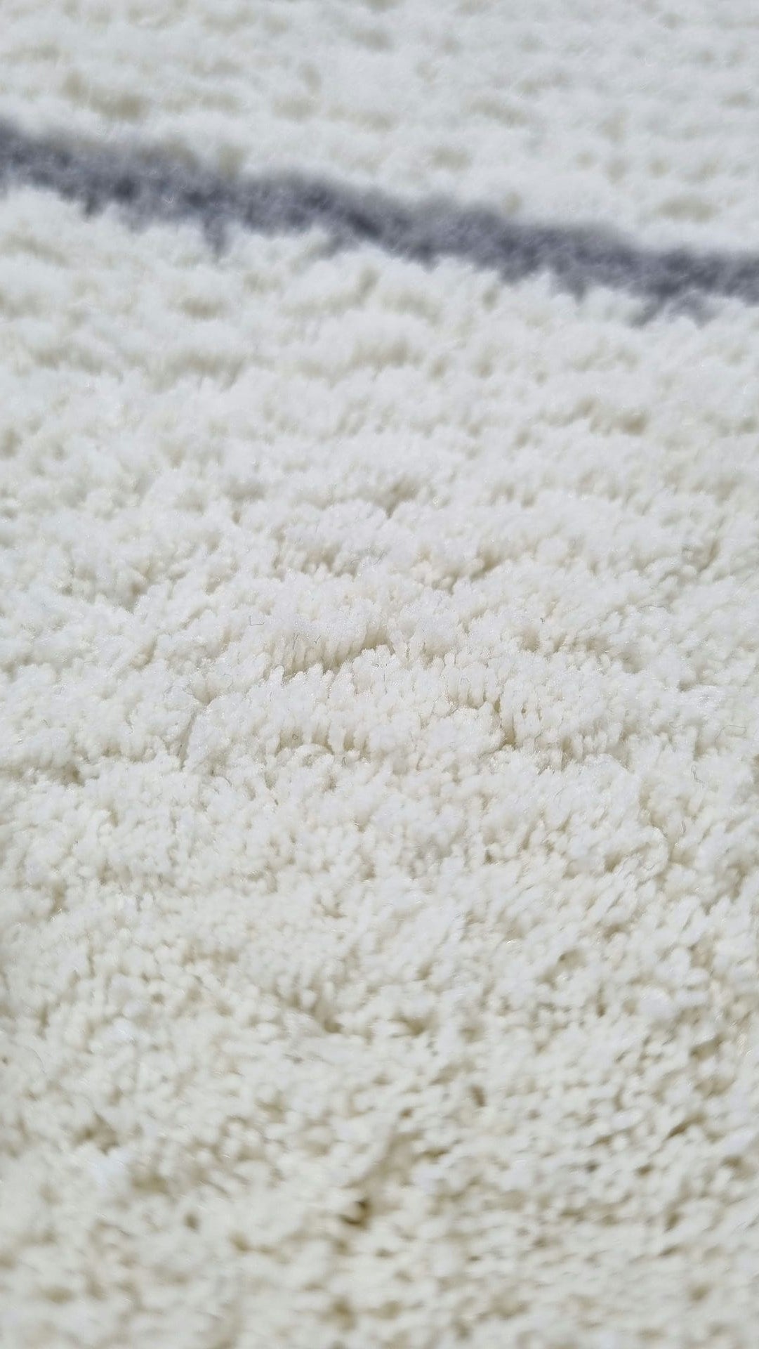 Dekhera Cool Shaggy Dokuma Hali 1553 Beyaz Gri-3 Salon Mutfak Koridor Yatak Odası Kesme Yolluk