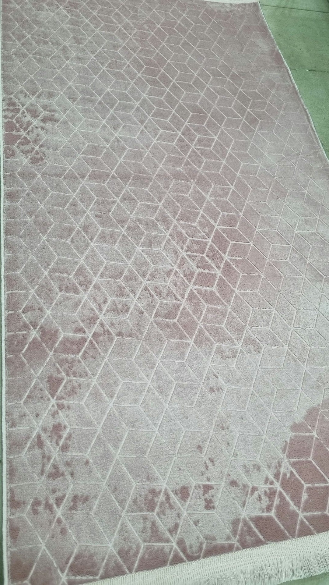 Dekhera Delicias Yumusak İnce Hali Pembe-4 Salon Mutfak Koridor Yatak Odası Kesme Yolluk