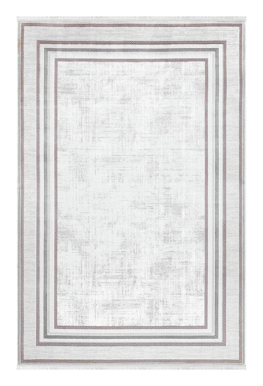 Dekhera Fer Parlak Kadife Dokuma Hali 1139 Gri-1 Salon Mutfak Koridor Yatak Odası Kesme Yolluk