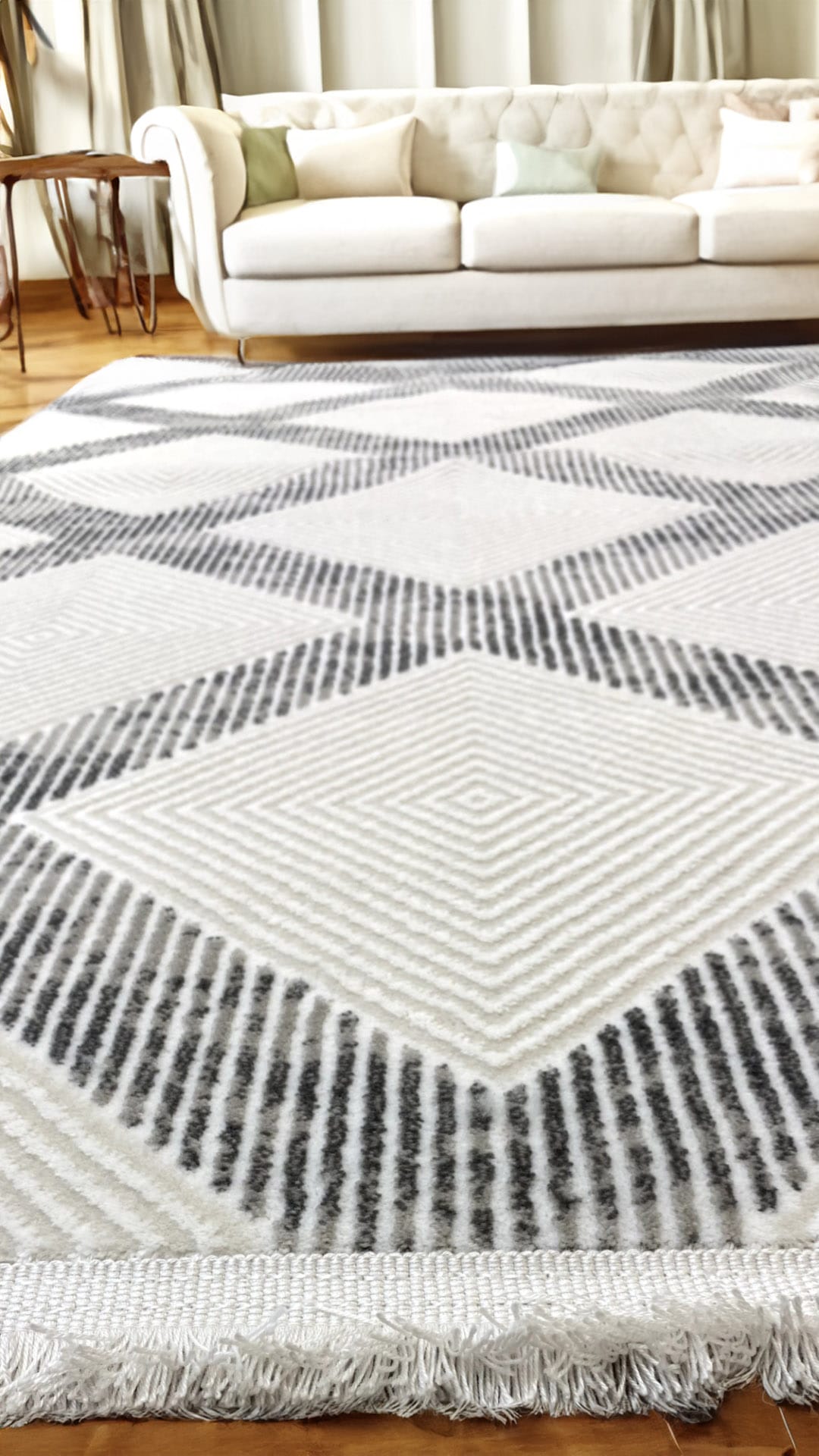 Dekhera Gallery Modern Makine Halisi 5393 Antrasit-2 Salon Mutfak Koridor Yatak Odası Kesme Yolluk
