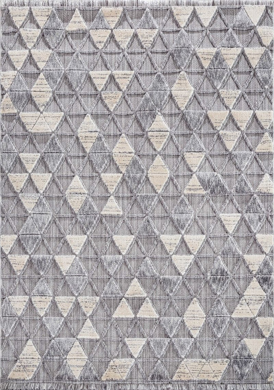 Dekhera Guzide Kalin İskandinav Hali 195C Acik Gri Beyaz-1 Salon Mutfak Koridor Yatak Odası Kesme Yolluk