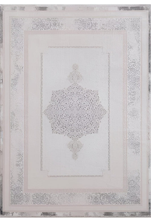 Dekhera İsik Yumusak Parlak İpli Hali 1111 Gri-1 Salon Mutfak Koridor Yatak Odası Kesme Yolluk