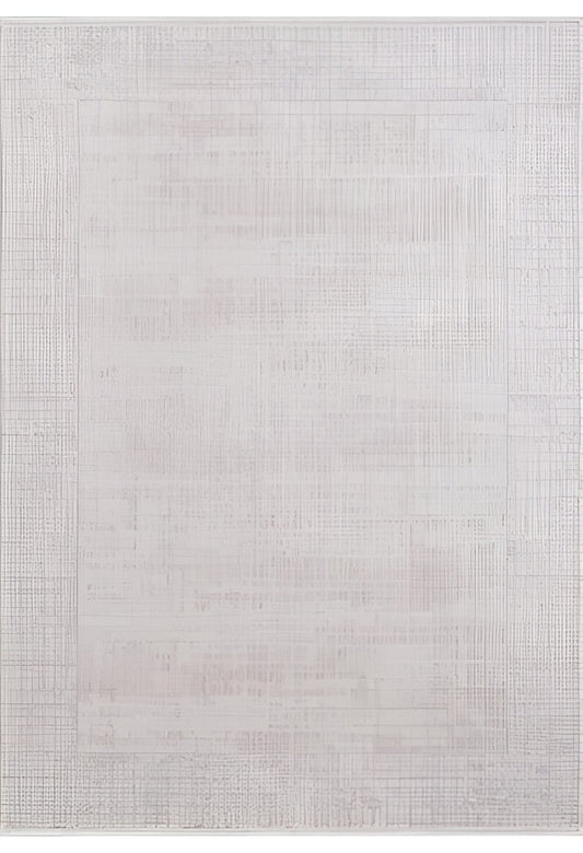 Dekhera İsik Yumusak Parlak İpli Hali 1153 Gri Siyah-1 Salon Mutfak Koridor Yatak Odası Kesme Yolluk