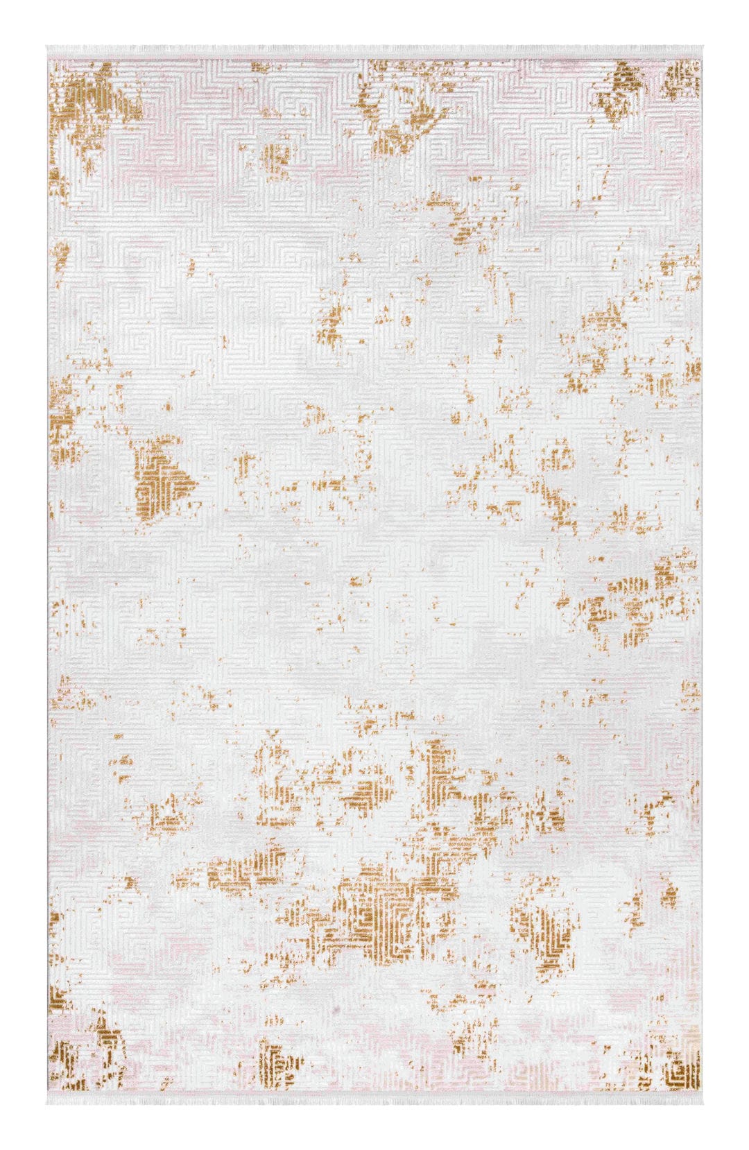 Dekhera Lavinia Modern Dokuma Hali 1157 Gold-1 Salon Mutfak Koridor Yatak Odası Kesme Yolluk