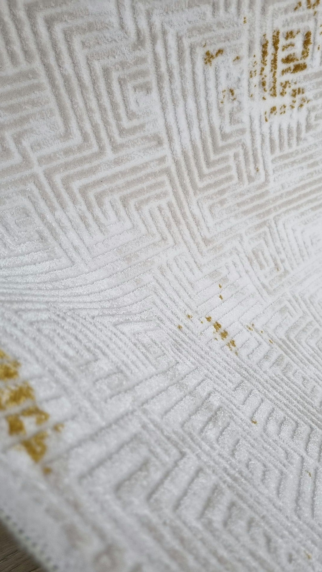 Dekhera Lavinia Modern Dokuma Hali 1157 Gold-3 Salon Mutfak Koridor Yatak Odası Kesme Yolluk
