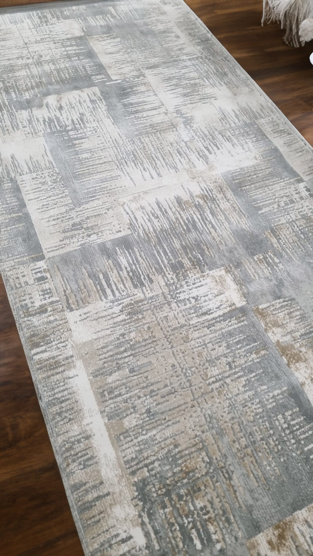 Dekhera Linoa 9151 Gri Gold Hali-5 Salon Mutfak Koridor Yatak Odası Kesme Yolluk