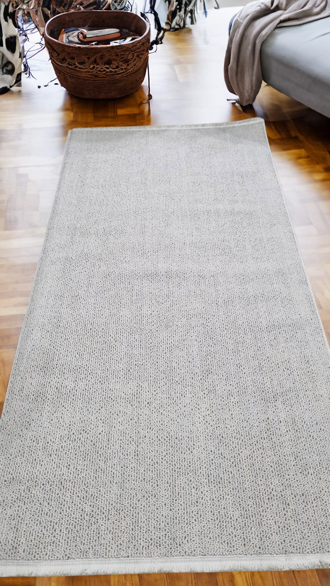 Dekhera Lizbon Parlak Bukle Hali 1757 Krem-2 Salon Mutfak Koridor Yatak Odası Kesme Yolluk