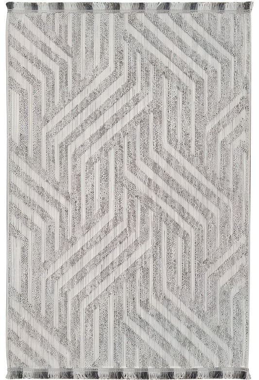 Dekhera Lizbon Parlak Bukle Hali 1759 Gri-1 Salon Mutfak Koridor Yatak Odası Kesme Yolluk