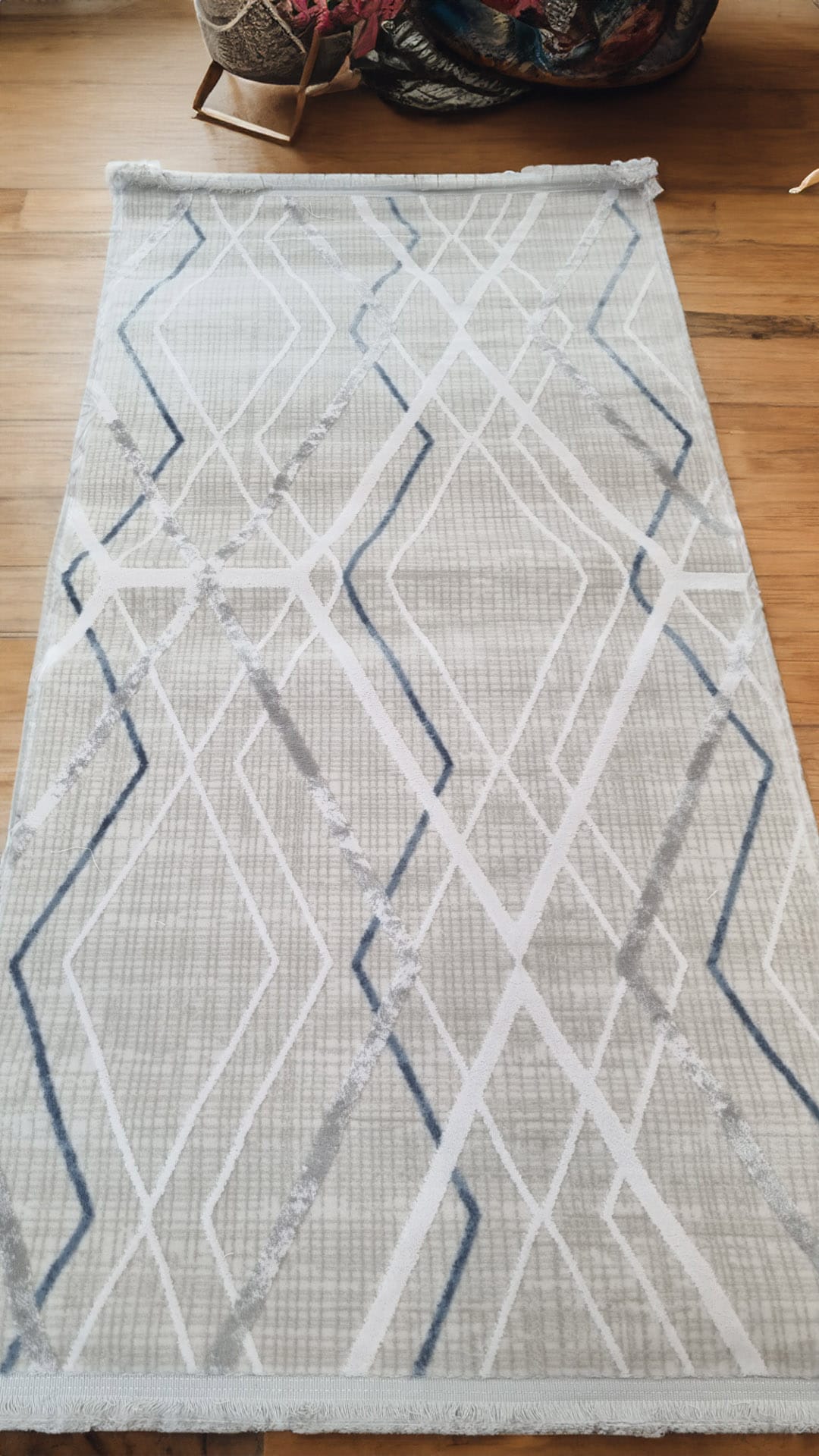 Dekhera Lyon Modern Dokuma Hali 5151 Mavi-2 Salon Mutfak Koridor Yatak Odası Kesme Yolluk