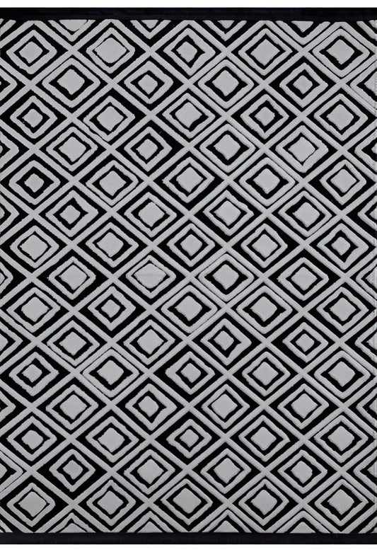 Dekhera Manolya Parlak Dokuma Karbartmali Hali 5999 Siyah Antrasit-1 Salon Mutfak Koridor Yatak Odası Kesme Yolluk