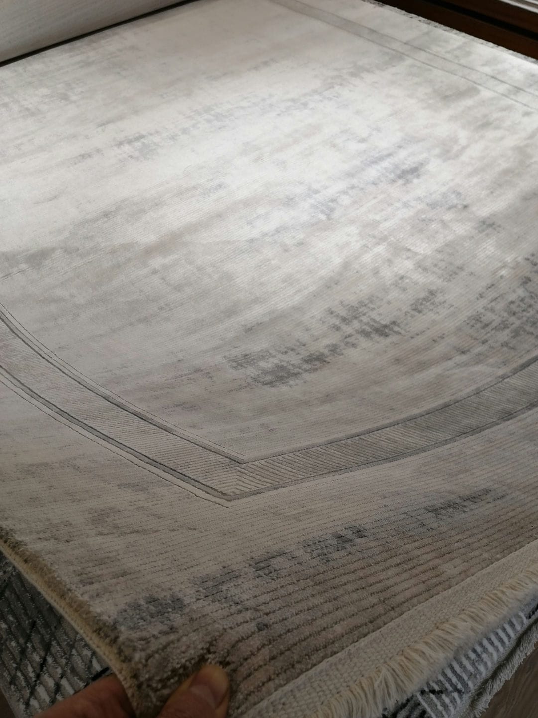 Dekhera Mistero Modern Viskon Hali 15738 Gri-3 Salon Mutfak Koridor Yatak Odası Kesme Yolluk