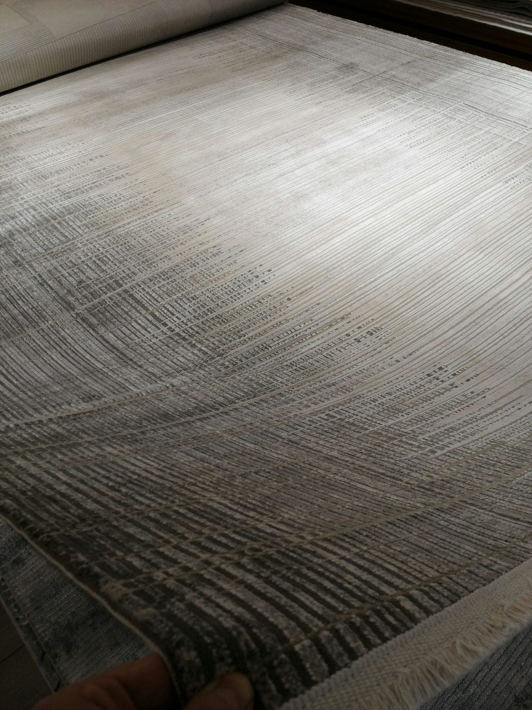 Dekhera Mistero Modern Viskon Hali 15739 Gri-4 Salon Mutfak Koridor Yatak Odası Kesme Yolluk