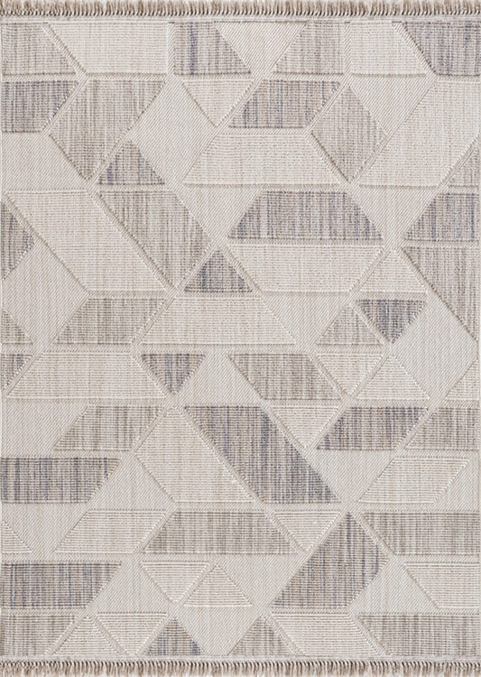 Dekhera Nefha İskandinav Kabartmali Hali 3311 Bej Gri-1 Salon Mutfak Koridor Yatak Odası Kesme Yolluk