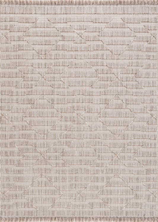 Dekhera Nefha İskandinav Kabartmali Hali 3314A Bej-1 Salon Mutfak Koridor Yatak Odası Kesme Yolluk