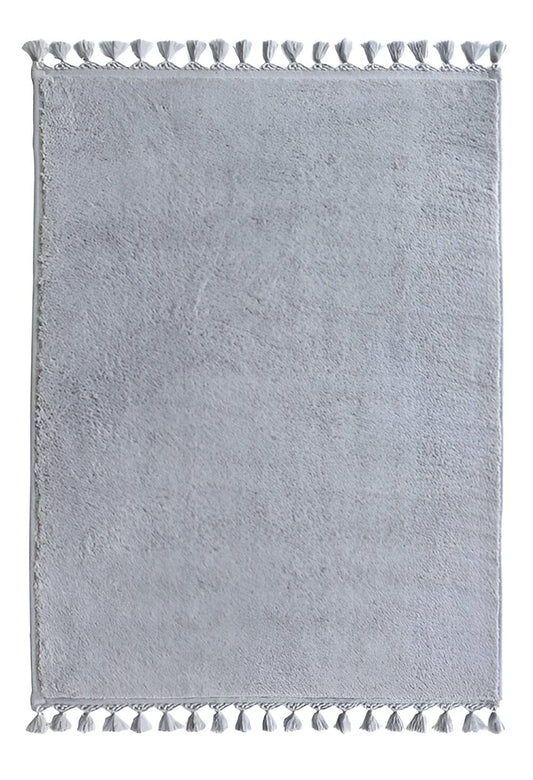 Dekhera Nimbo Yumusak Shaggy Hali 3153 Gri-1 Salon Mutfak Koridor Yatak Odası Kesme Yolluk