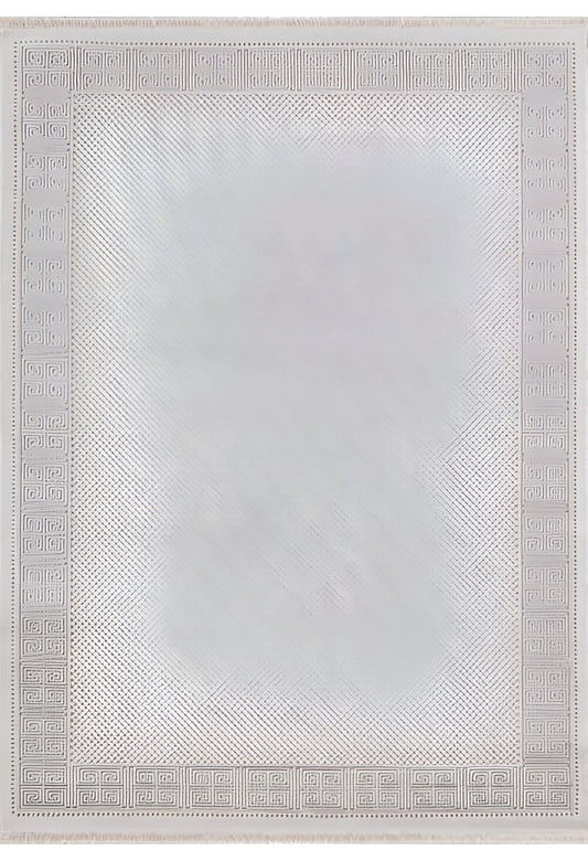 Dekhera Nokta Modern Desen Dokuma Hali 3334 Gri-1 Salon Mutfak Koridor Yatak Odası Kesme Yolluk