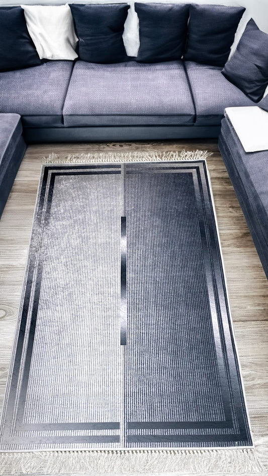 Dekhera Omur Leke Tutmaz Hali 5719 Gri-1 Salon Mutfak Koridor Yatak Odası Kesme Yolluk