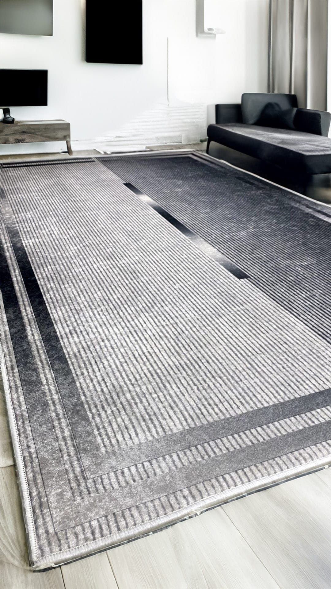 Dekhera Omur Leke Tutmaz Hali 5719 Gri-2 Salon Mutfak Koridor Yatak Odası Kesme Yolluk