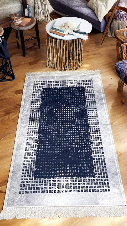 Dekhera Omur Leke Tutmaz Hali 5739 Gri-1 Salon Mutfak Koridor Yatak Odası Kesme Yolluk