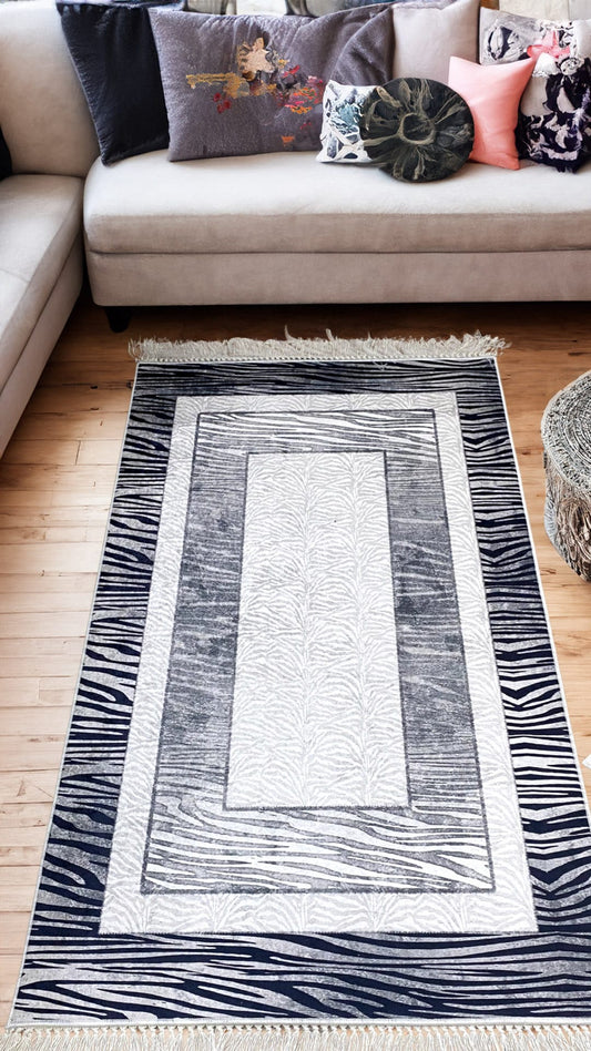 Dekhera Omur Leke Tutmaz Hali 5753 Gri-1 Salon Mutfak Koridor Yatak Odası Kesme Yolluk