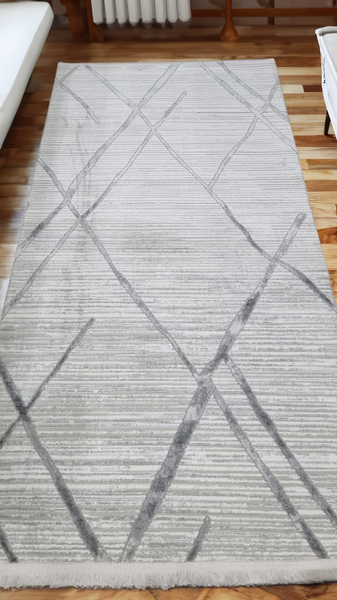 Dekhera Parma Yumusak Makine Halisi 1131 Gri-2 Salon Mutfak Koridor Yatak Odası Kesme Yolluk