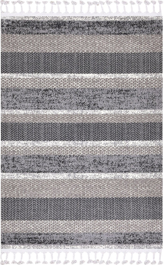 Dekhera Refleks İskandinav Kalin Hali 3517 Gri Vizon-1 Salon Mutfak Koridor Yatak Odası Kesme Yolluk