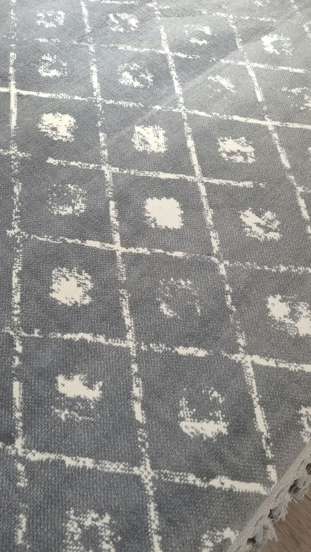 Dekhera Refleks İskandinav Kalin Hali 5791 Gri Beyaz-2 Salon Mutfak Koridor Yatak Odası Kesme Yolluk