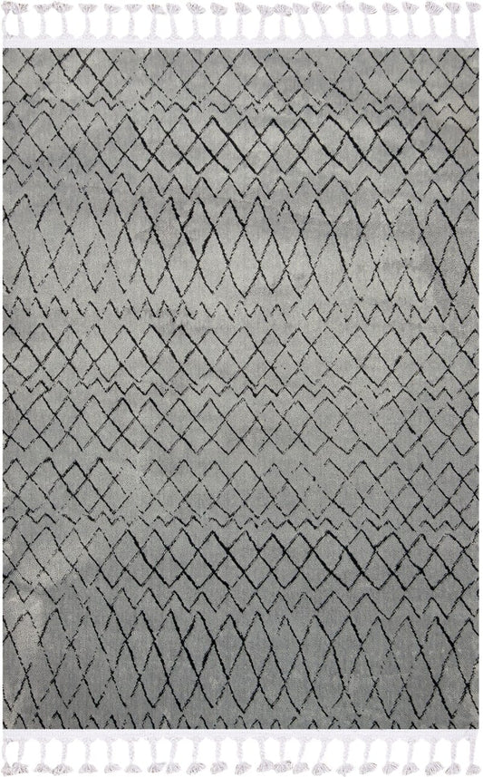 Dekhera Refleks İskandinav Kalin Hali 5792 Gri-1 Salon Mutfak Koridor Yatak Odası Kesme Yolluk