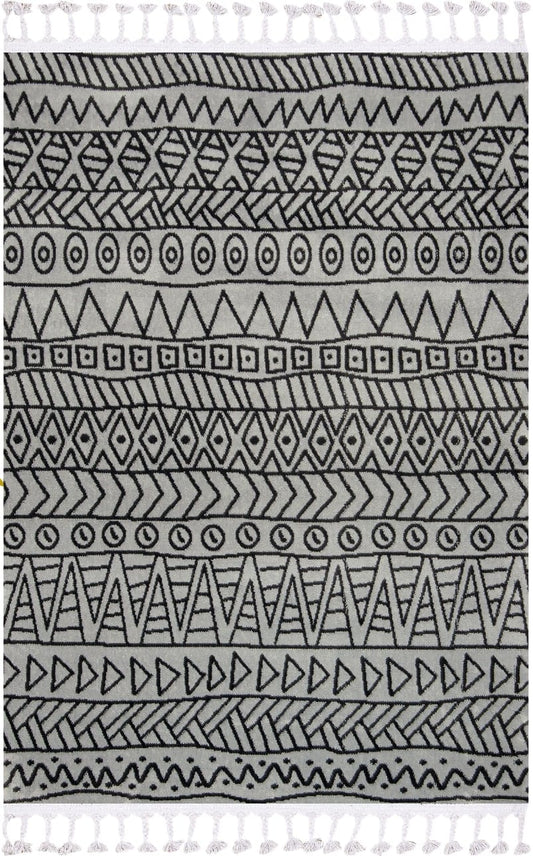 Dekhera Refleks İskandinav Kalin Hali 5793 Gri Antrasit-1 Salon Mutfak Koridor Yatak Odası Kesme Yolluk