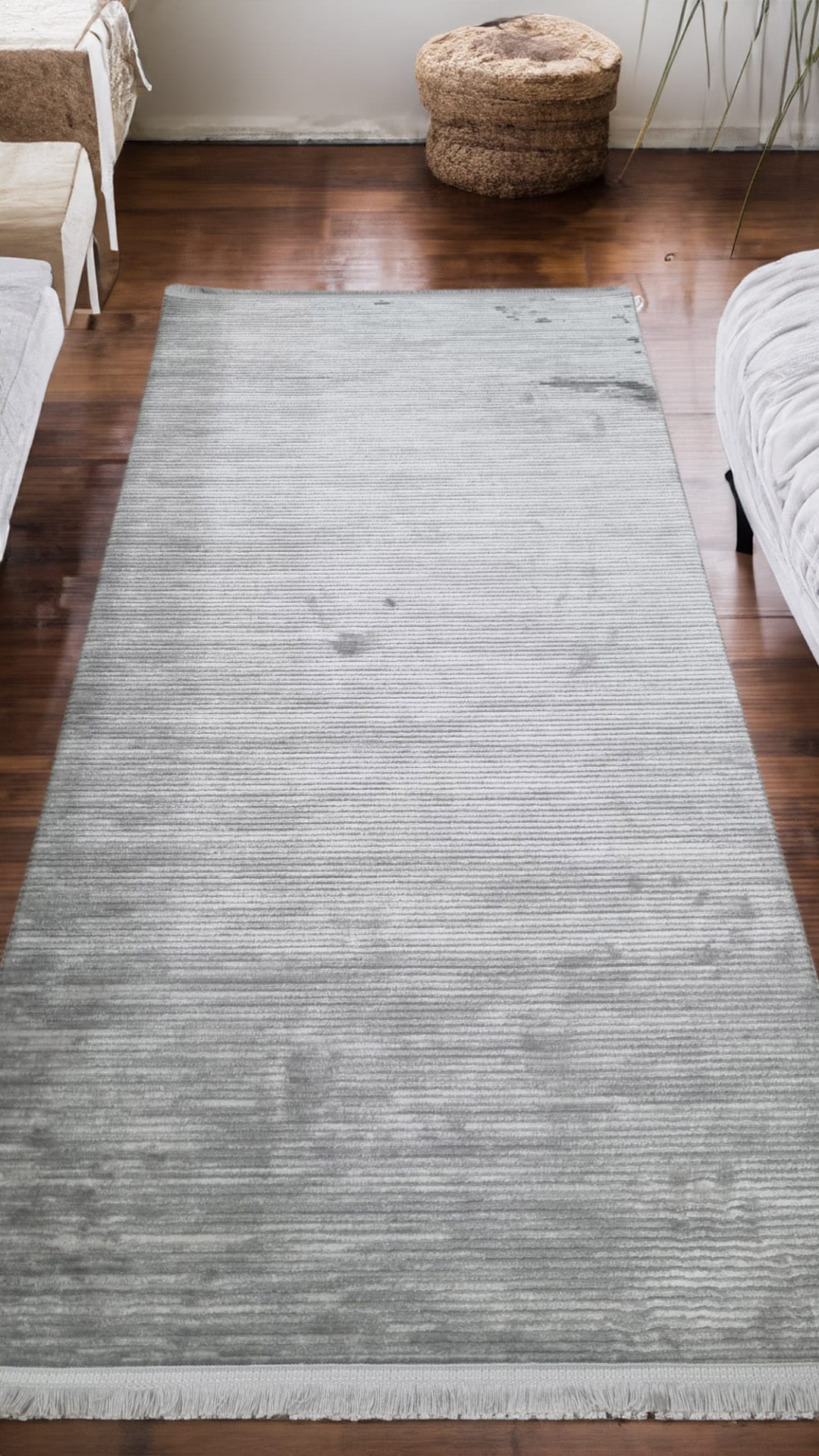 Dekhera Solis Kalin Dokuma Hali Yun Tuseli 1111 Gri-2 Salon Mutfak Koridor Yatak Odası Kesme Yolluk