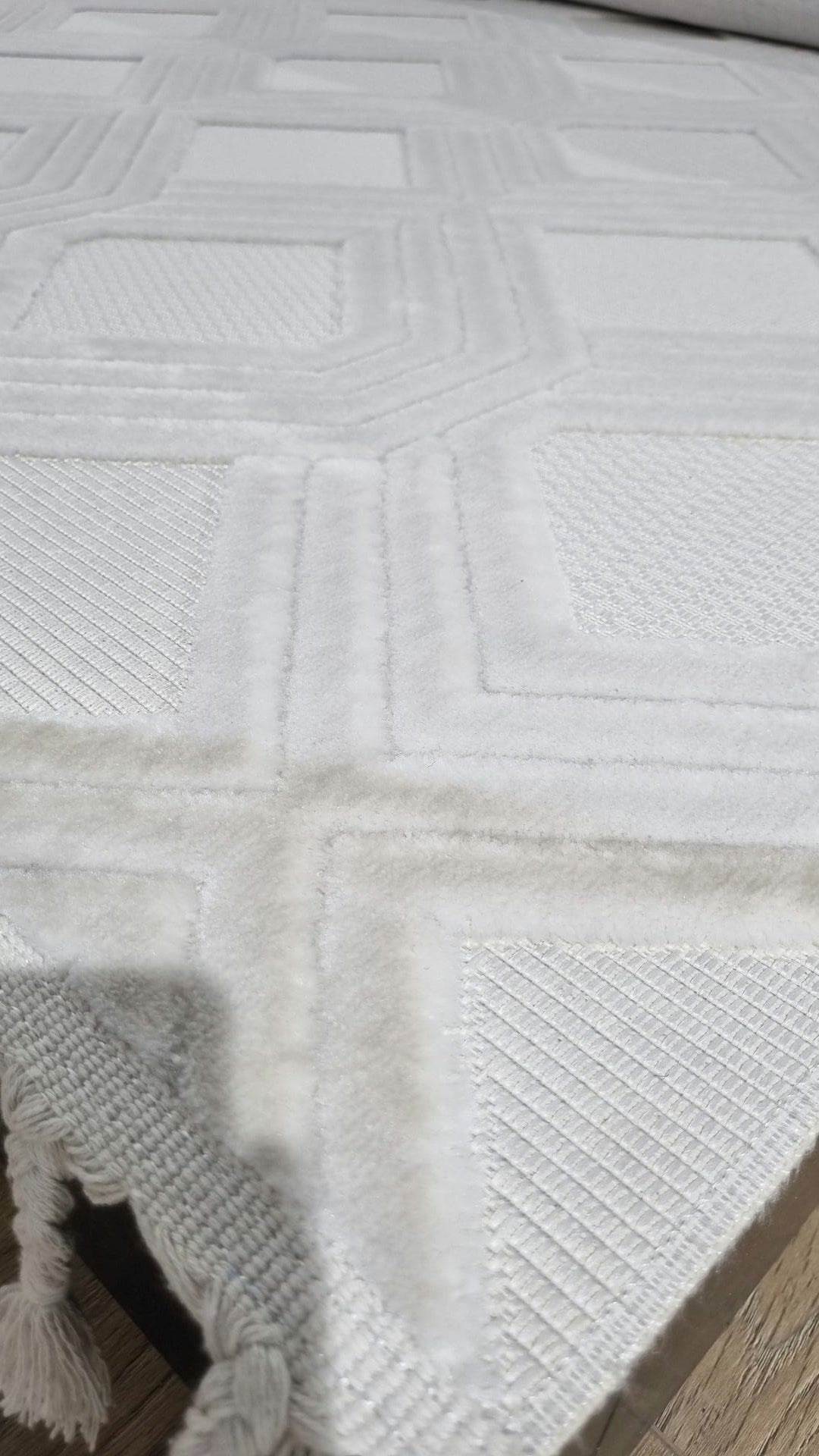 Dekhera Stone Duz İskandinav Halisi 3113 Krem-3 Salon Mutfak Koridor Yatak Odası Kesme Yolluk