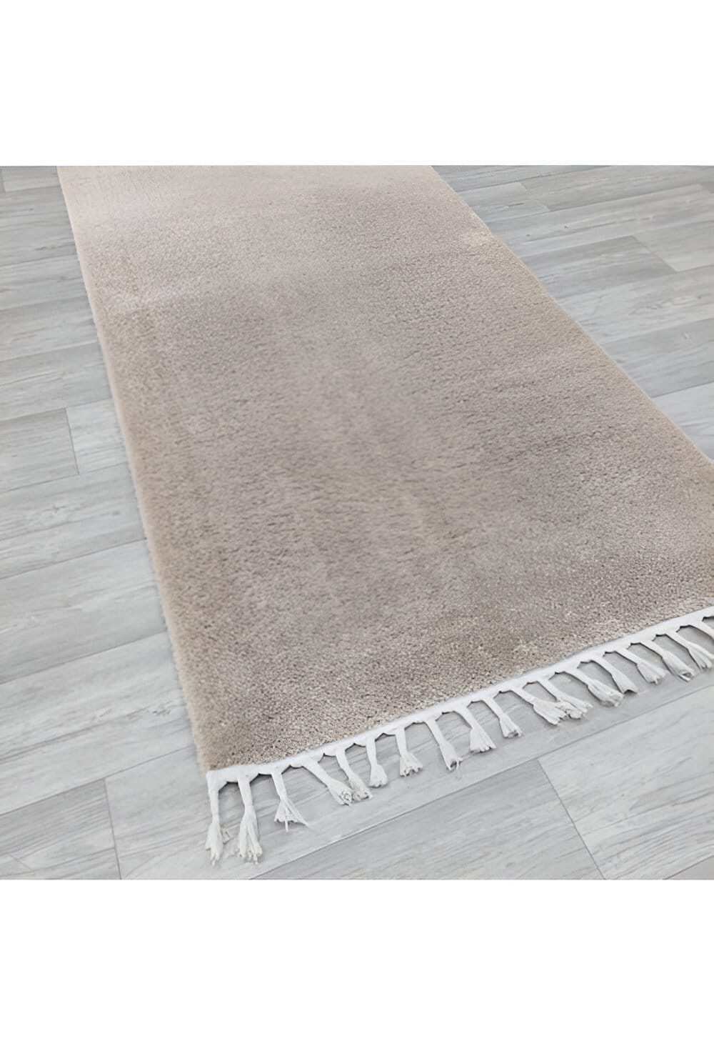Dekhera Suave Shaggy Modern Dokuma Hali 1517 Bej-1 Salon Mutfak Koridor Yatak Odası Kesme Yolluk