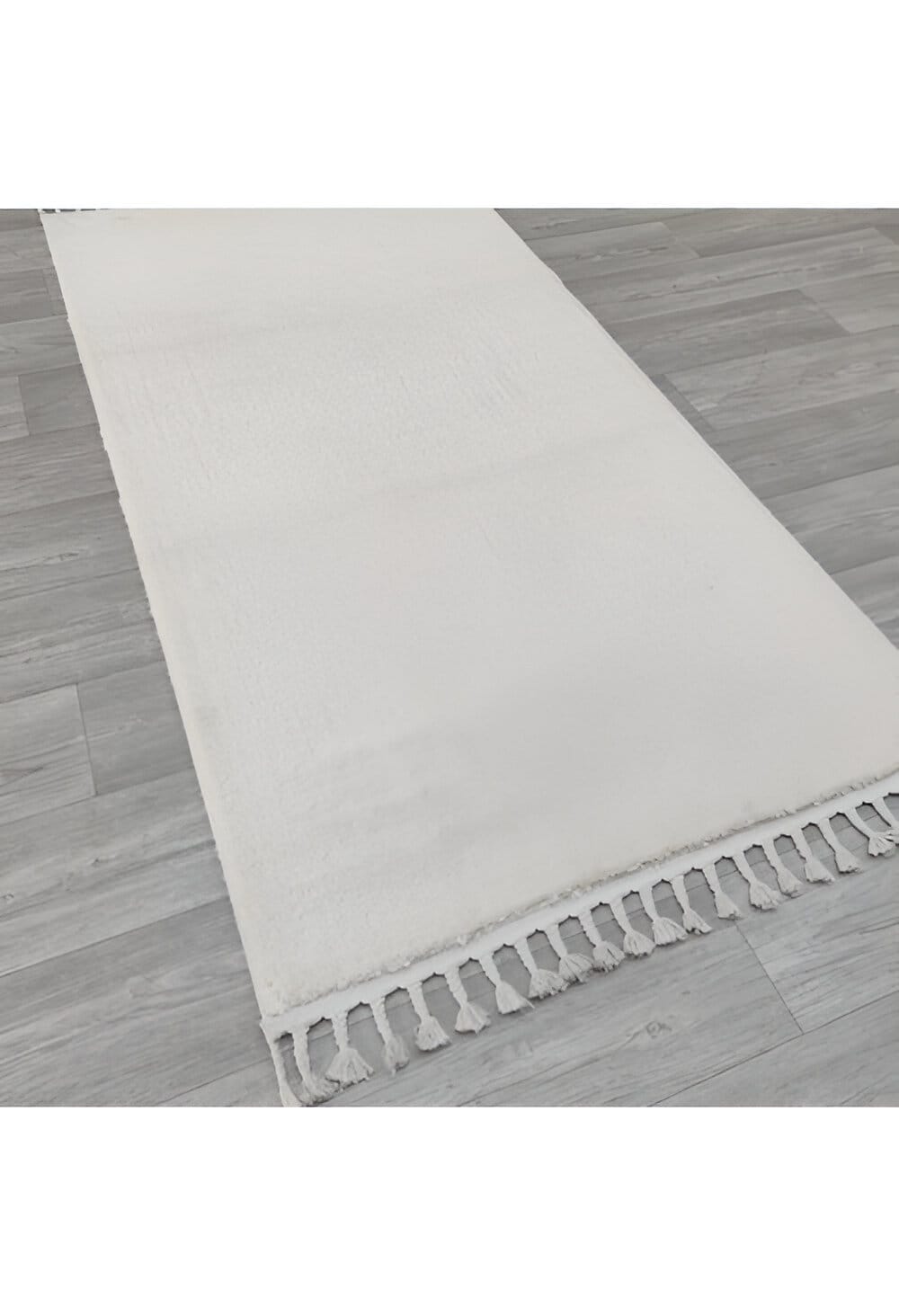 Dekhera Suave Shaggy Modern Dokuma Hali 1517 Beyaz-1 Salon Mutfak Koridor Yatak Odası Kesme Yolluk