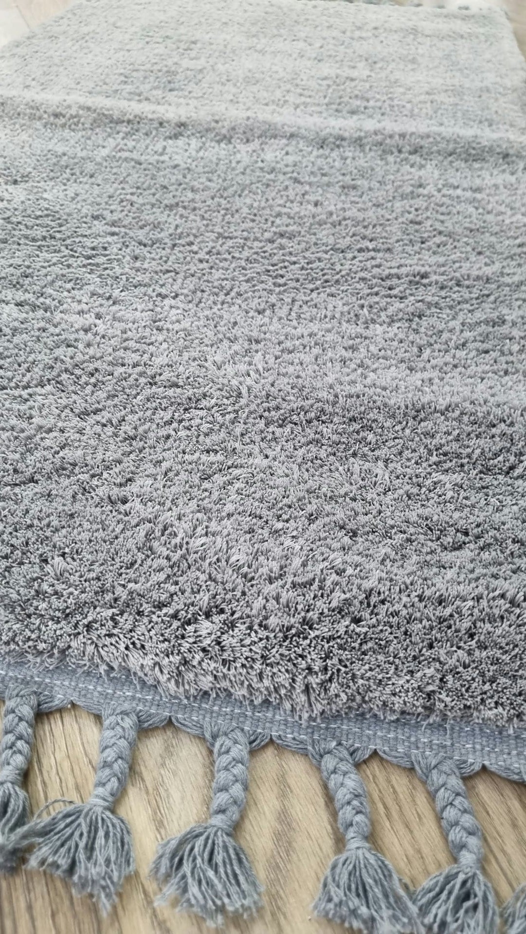 Dekhera Suave Shaggy Modern Dokuma Hali 1517 Gri-2 Salon Mutfak Koridor Yatak Odası Kesme Yolluk