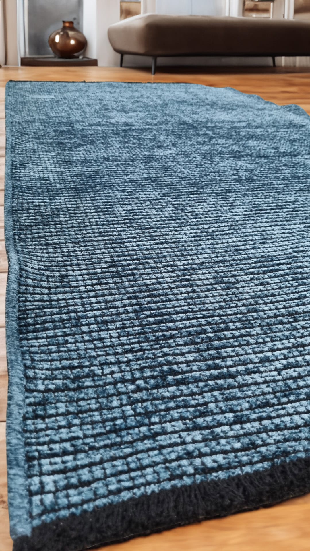 Dekhera Tez Lux Kilim 394 Mavi-3 Salon Mutfak Koridor Yatak Odası Kesme Yolluk